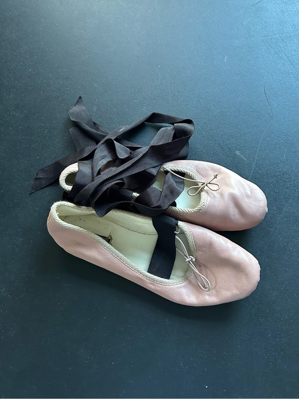 Vintage Zara ballet flats with ribbons